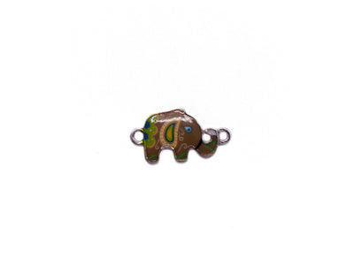 Multicolour Elephant Shaped Metal Charms