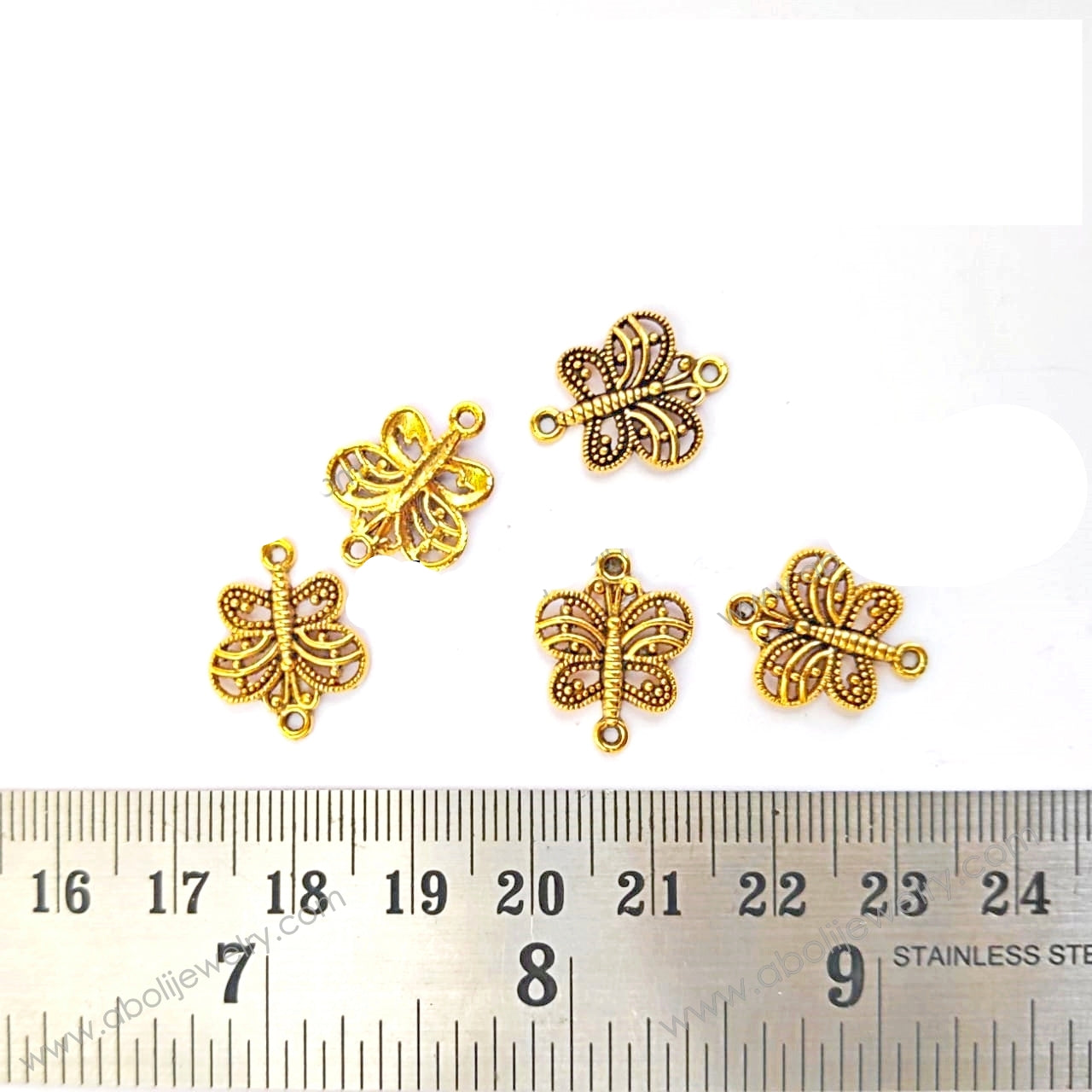 Golden Butterfly Connector Charms