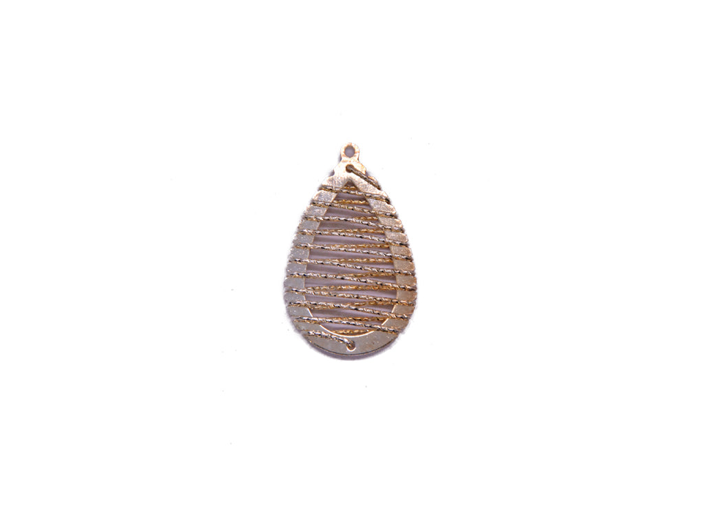 Light Golden Drop Metal Pendants