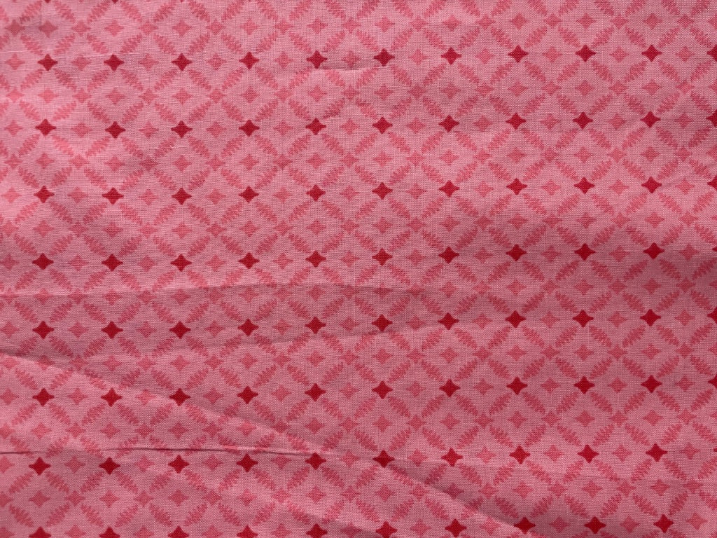 Pink Abstract Printed Soft Cotton Slub Fabric