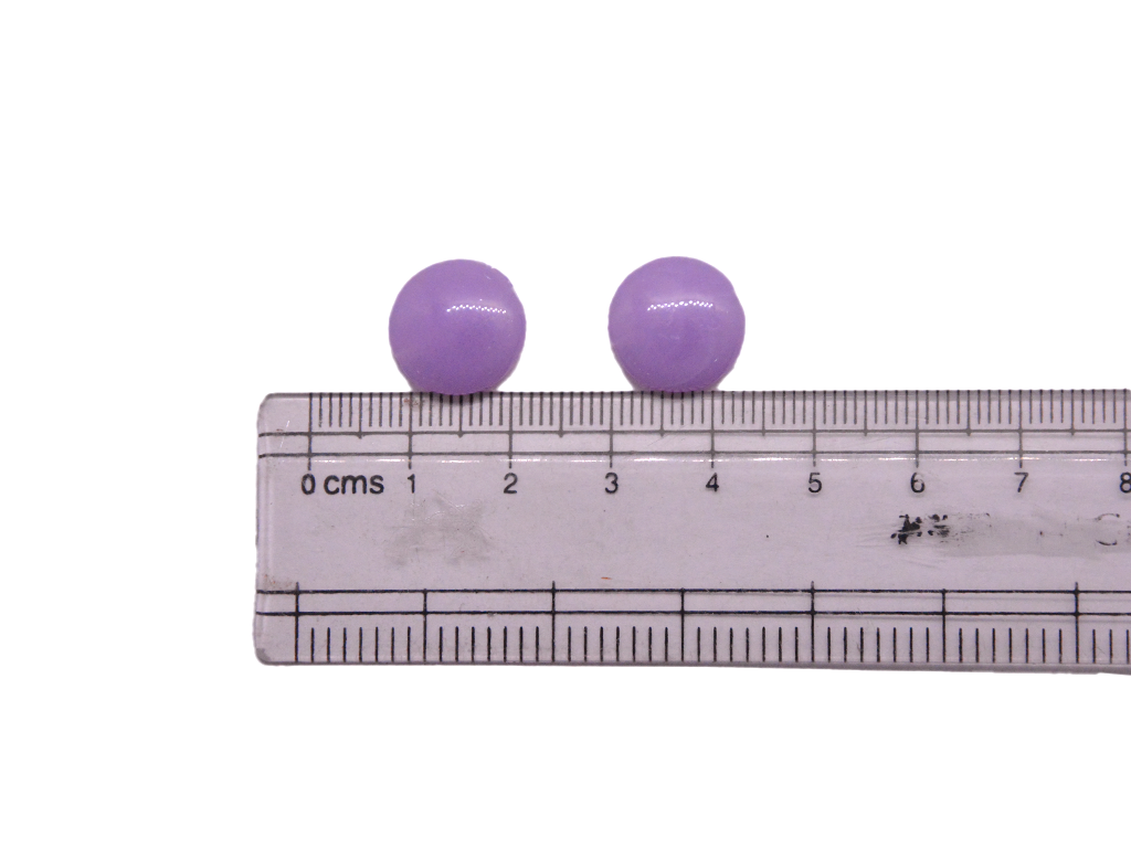 Light Purple Circular Shaped 2 Hole Plastic Acrylic Beads