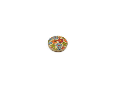 Multicolour Floral Printed 2 Hole Wooden Buttons2