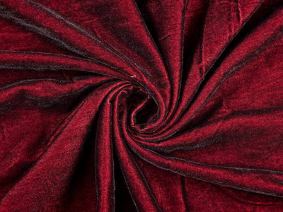 Maroon Plain Viscose Micro Velvet Fabric