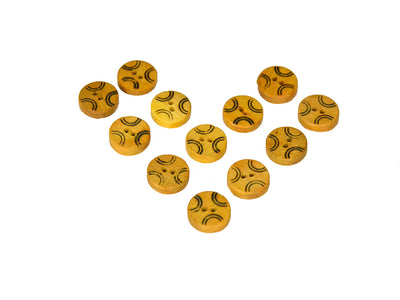 Circular Printed 2 Hole Wooden Buttons 2