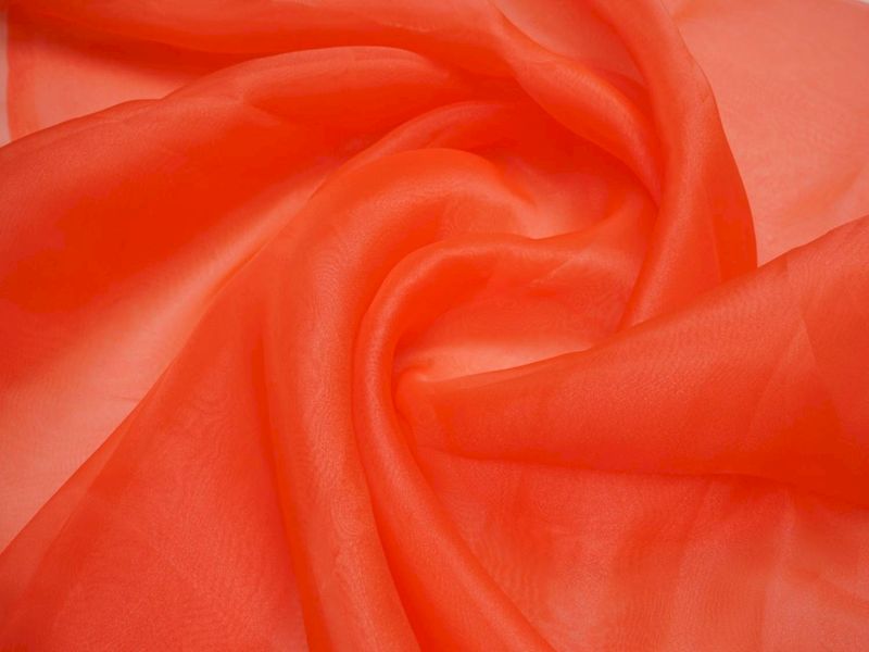orangeviscosorganzasilkfabric