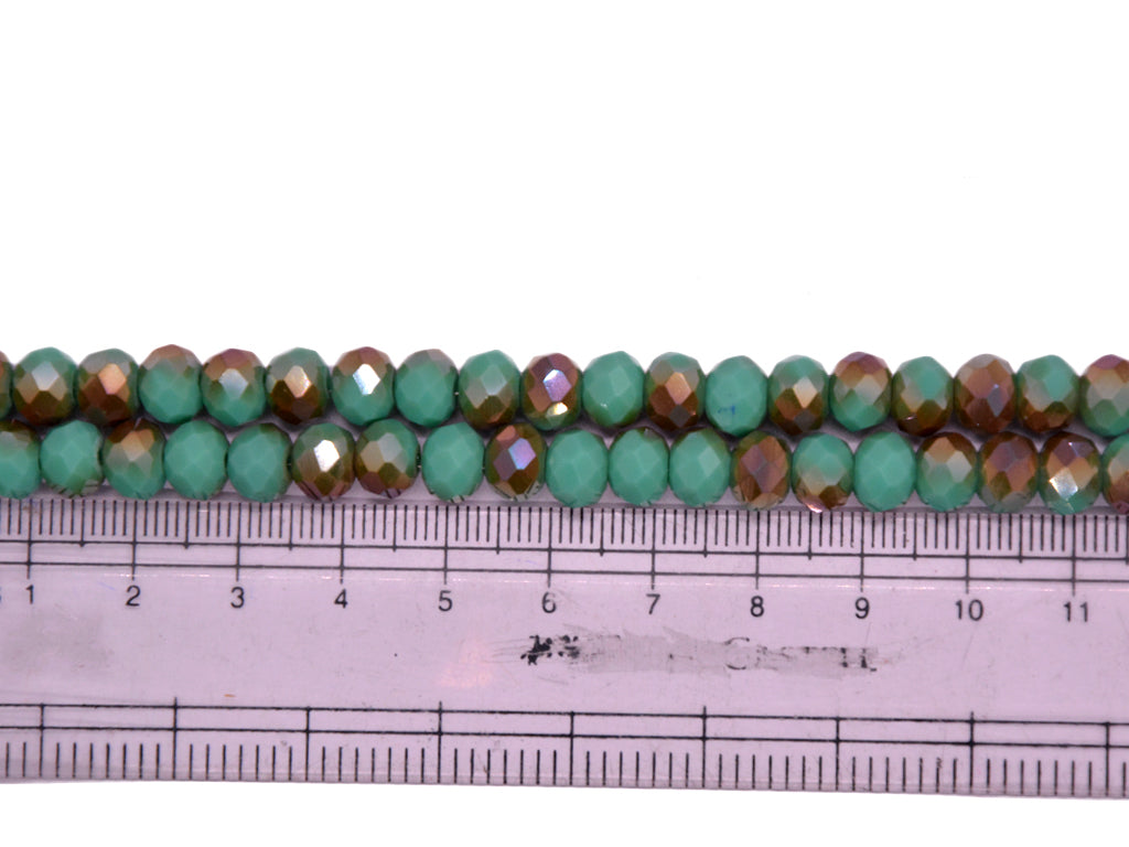 Teal Green Double Tone Crystal Beads