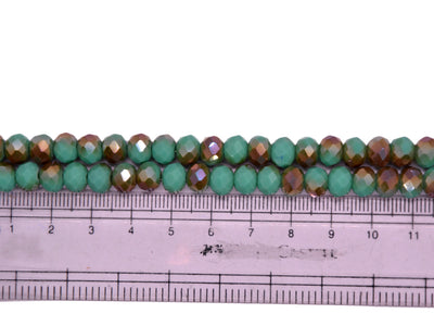 Teal Green Double Tone Crystal Beads