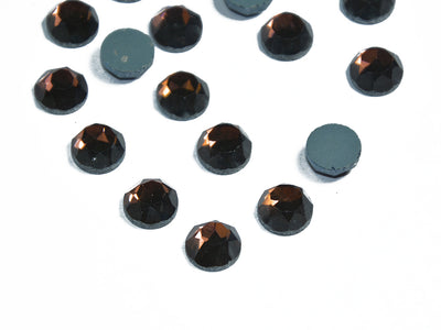 Topaz Brown Circular Glass Stones