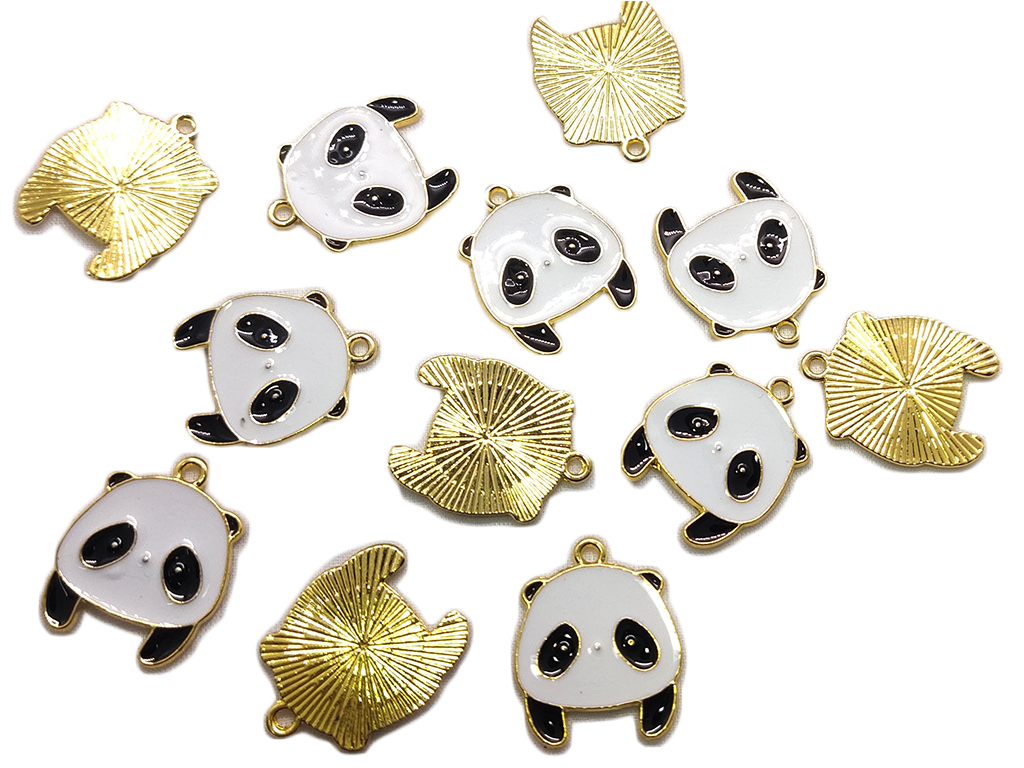 White Panda Designer Metal Charms