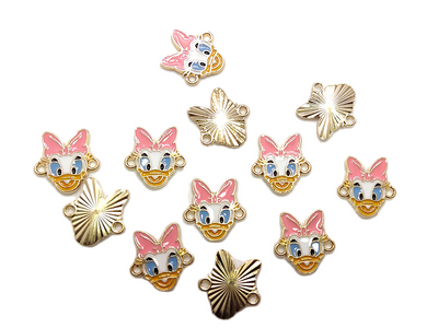 Pink Donald Duck Designer Metal Charms