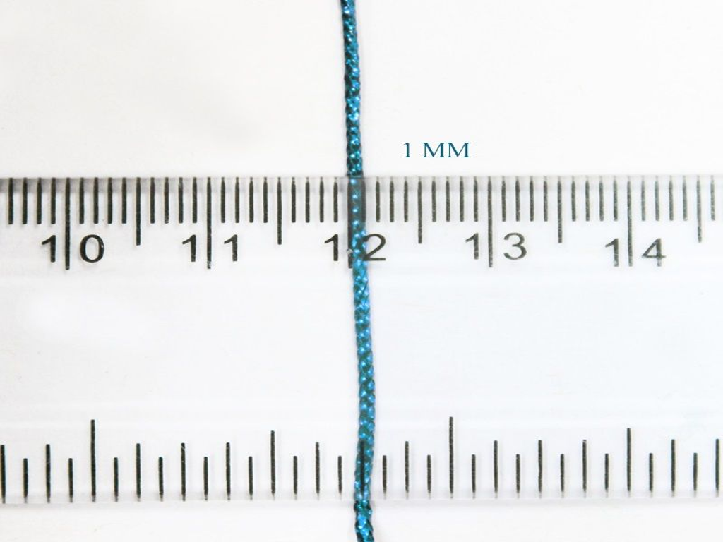 Bright Blue Metallic Braided Zari Threads
