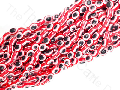 Red White Evil Eye Plastic Beads | The Design Cart (1729478885410)