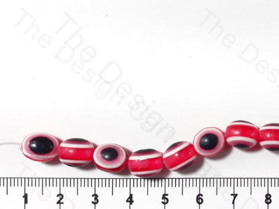 Red White Evil Eye Plastic Beads | The Design Cart (1729478885410)