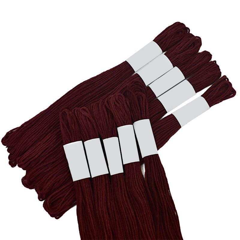 marooncolorhandembroiderystrandedcottonthreads