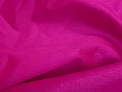 Rani Pink Plain Bangalore Raw Silk Fabric