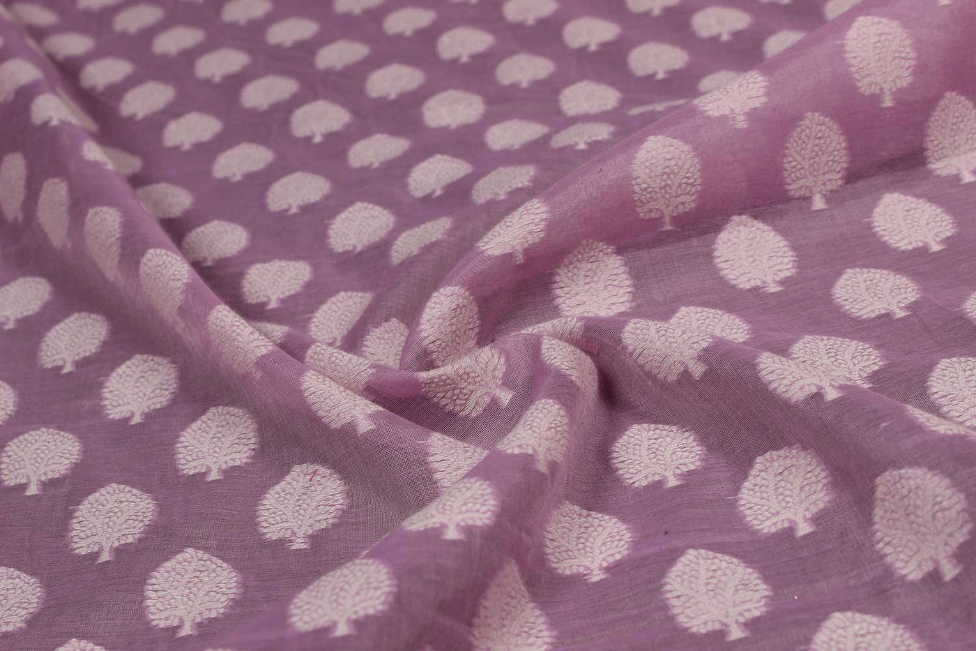 Mauve Chanderi Jacquard Fabric 1