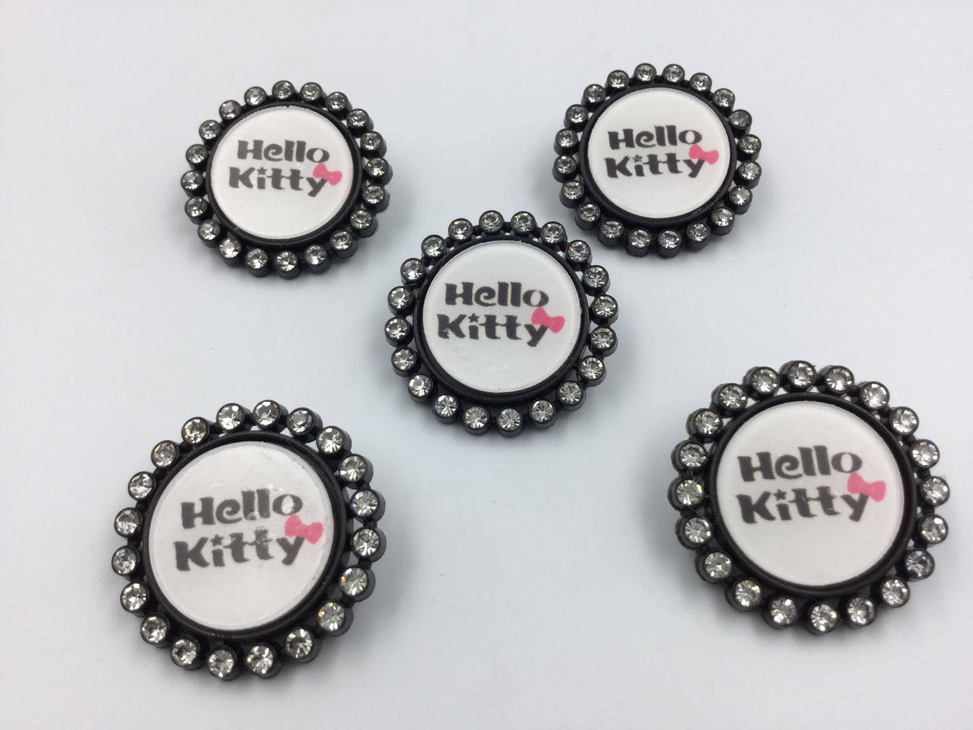 Hello Kitty Round Shape White Brooch