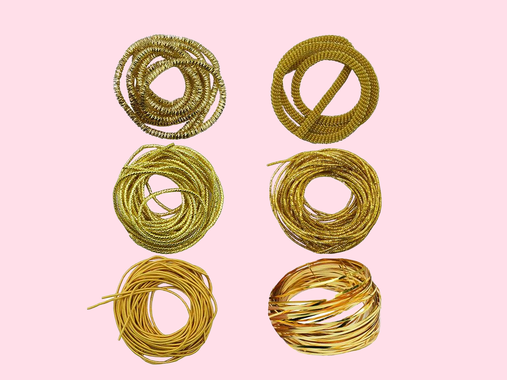 assortedpackofgoldenmetallicwires