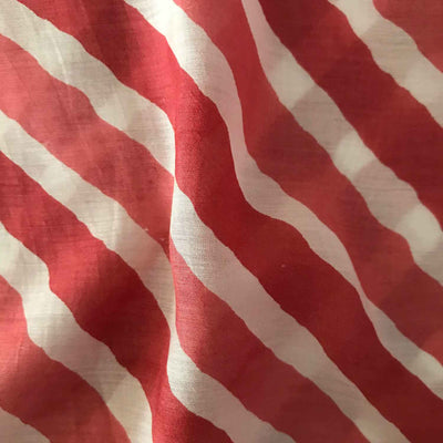 brick-red-brown-white-stripes-viscose-muslin-silk-fabric