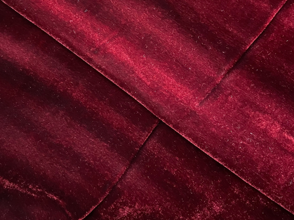 Maroon Plain Viscose Micro Velvet Fabric