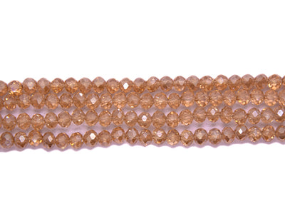 Light Peach Transparent Double Tone Crystal Beads