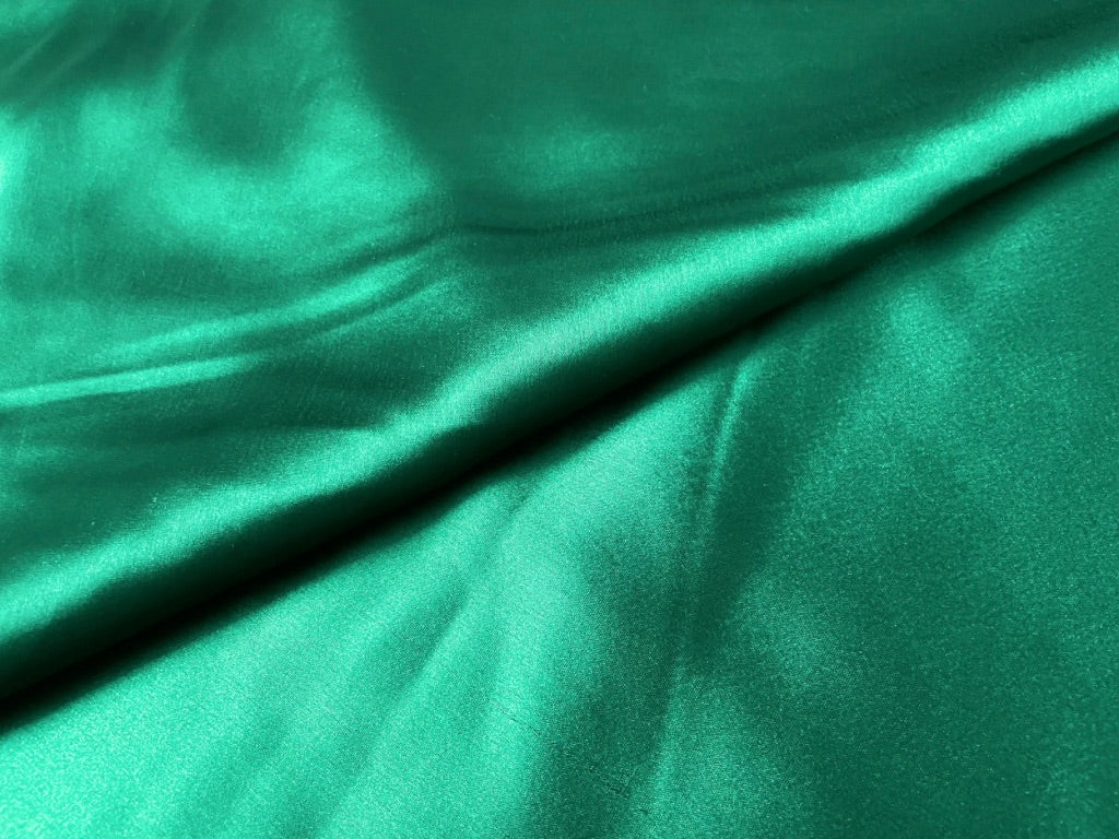 Bottle Green Plain Japan Satin Fabric