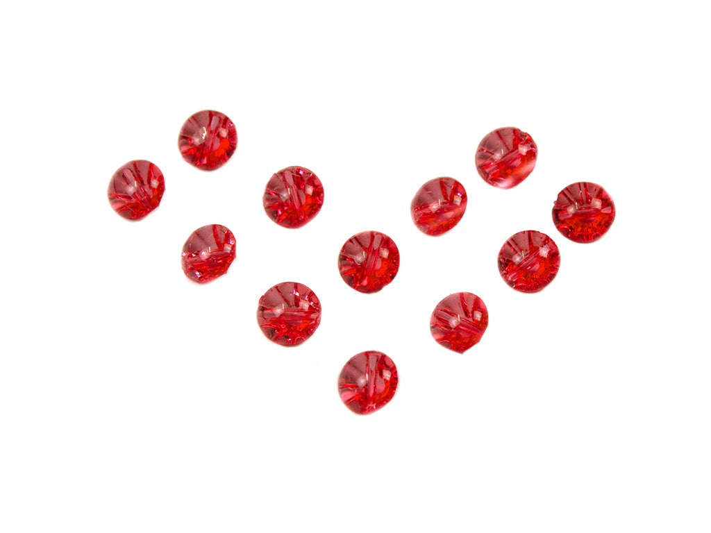 Ruby Transparent Acrylic Buttons