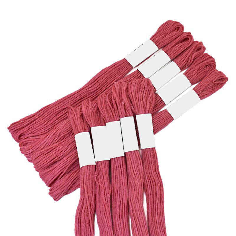 frenchrosepinkcolorhandembroiderystrandedcottonthreads