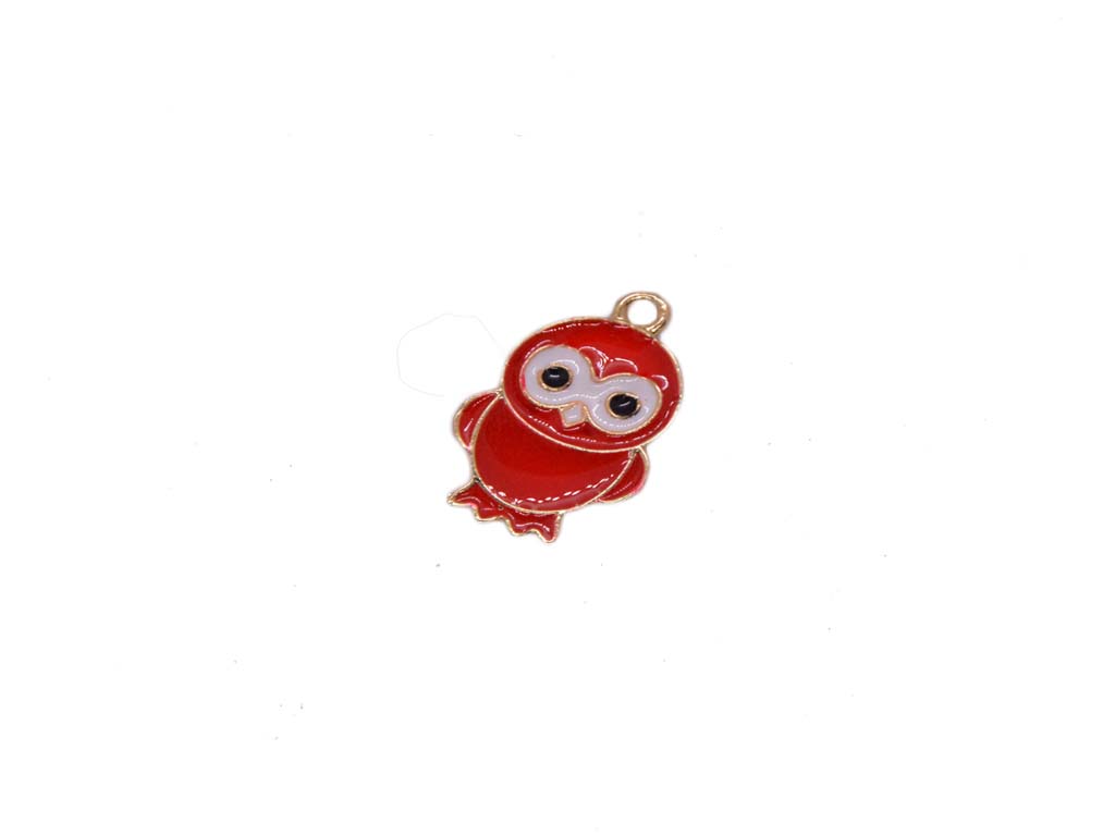 Red Owl Metal Charms