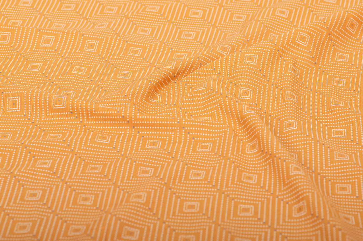 orangedottedprintedcottonfabric