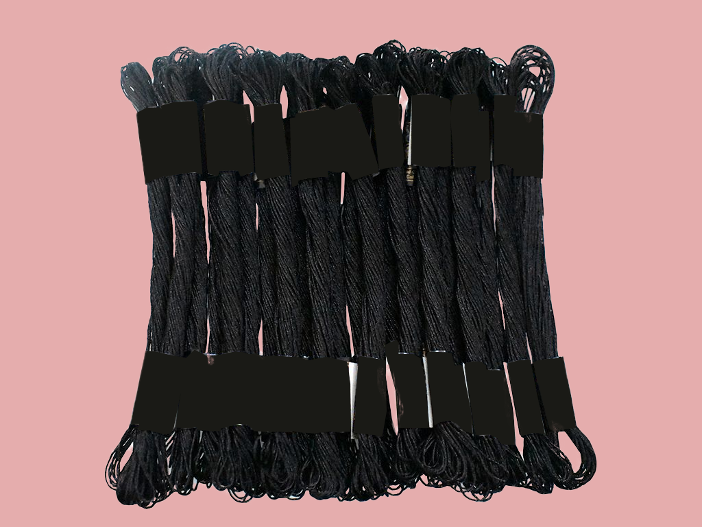 blackmetallicembroiderycrossstitchflossthreads