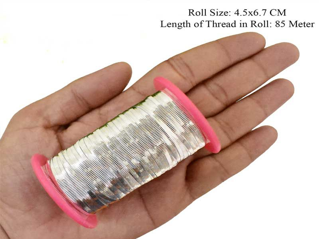 silvercolorpatternembossedmetalthreadroll