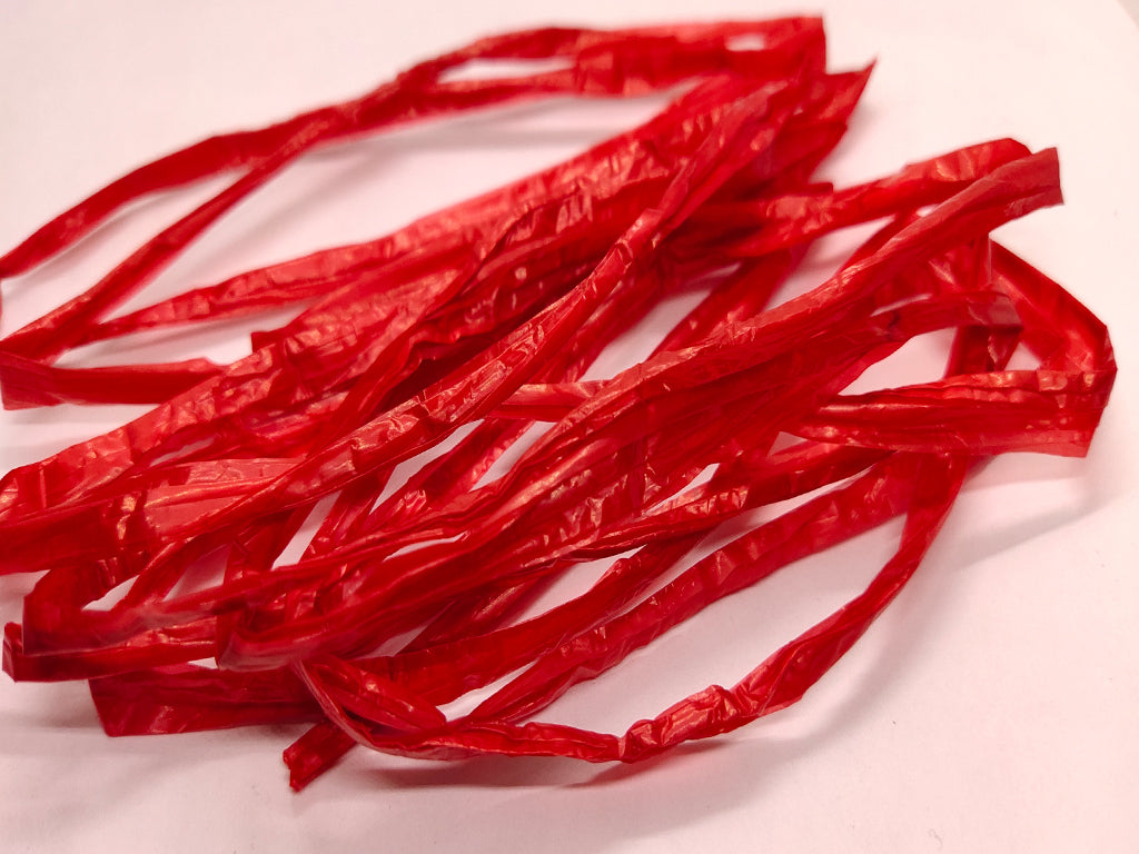 Dark Red Nylon Raffia Ribbon