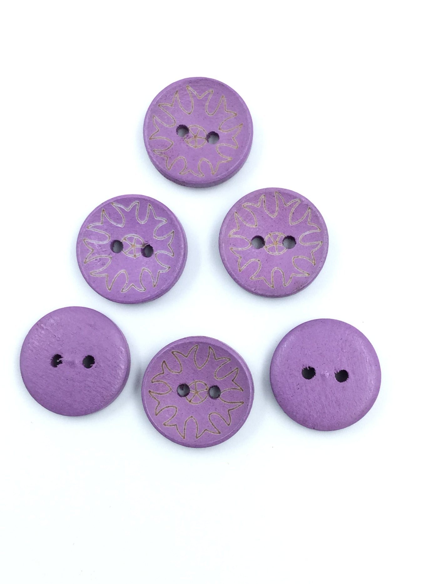 Purple 2 Hole Fancy Button