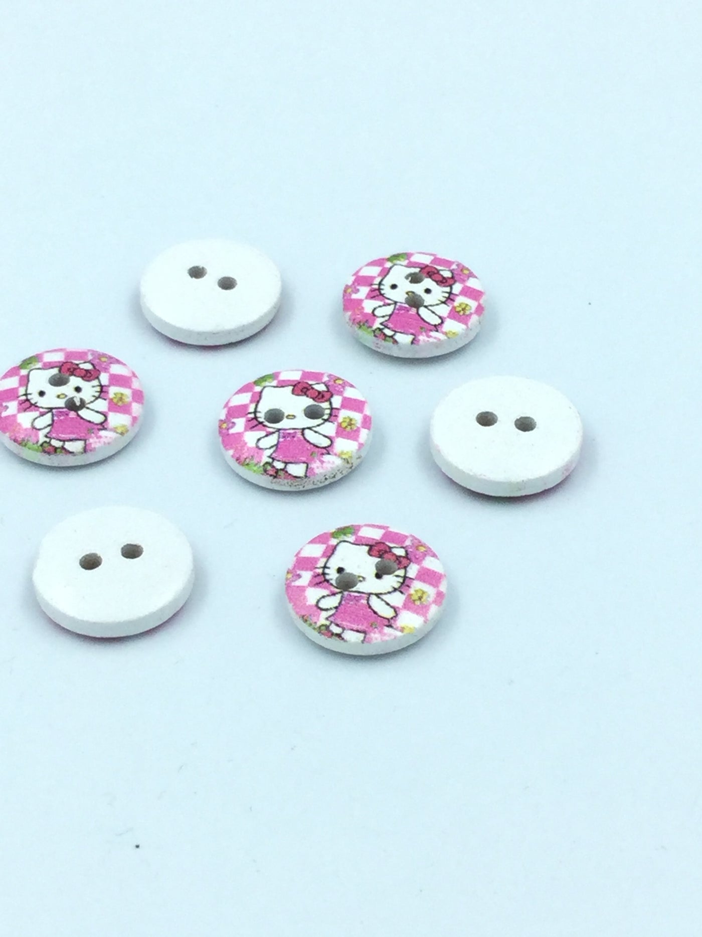 Multicolored Mickey Mouse Printed 2 Hole Wooden Fancy Button