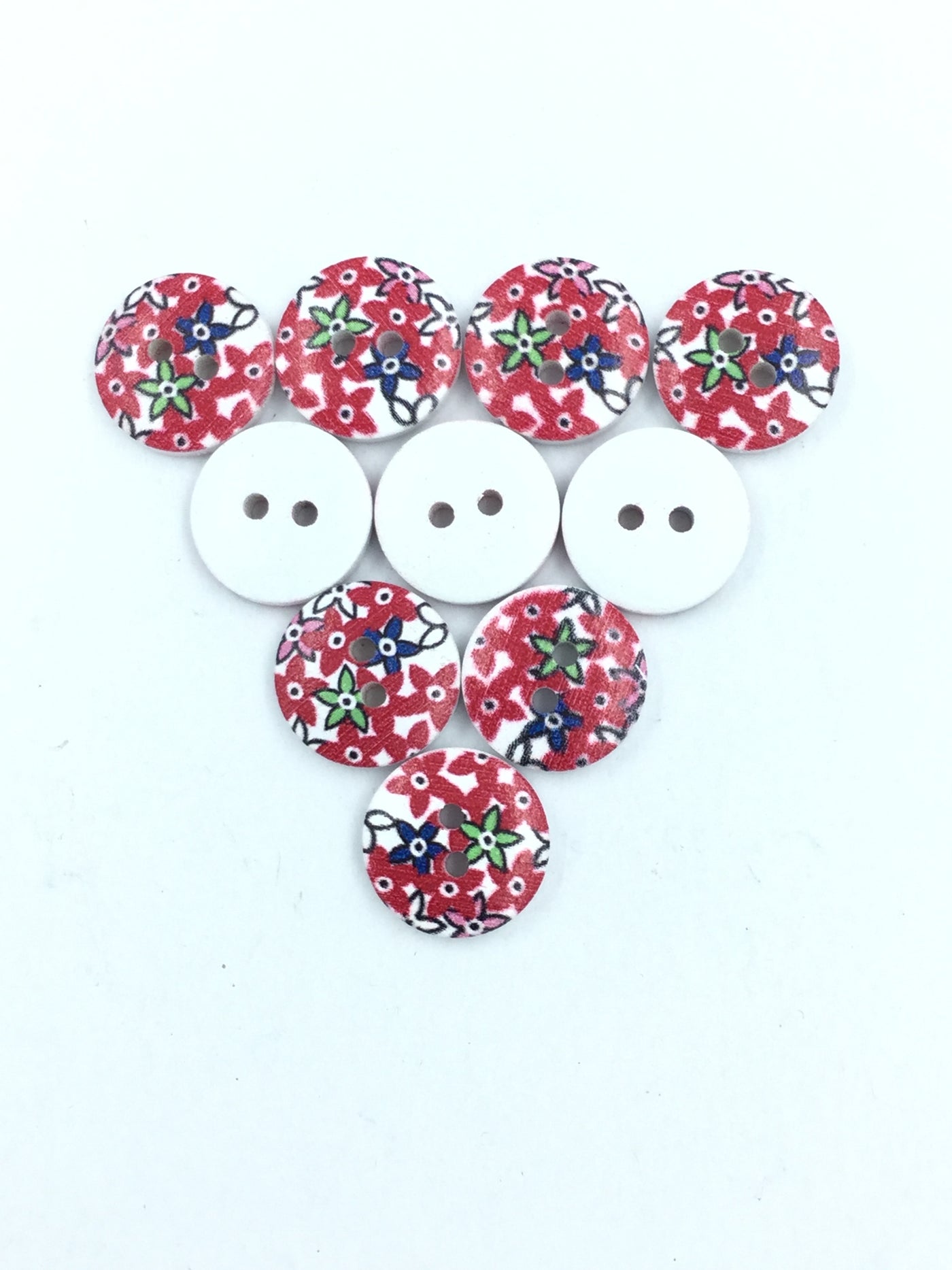 Multicolor Fancy 2 Hole Wooden Button