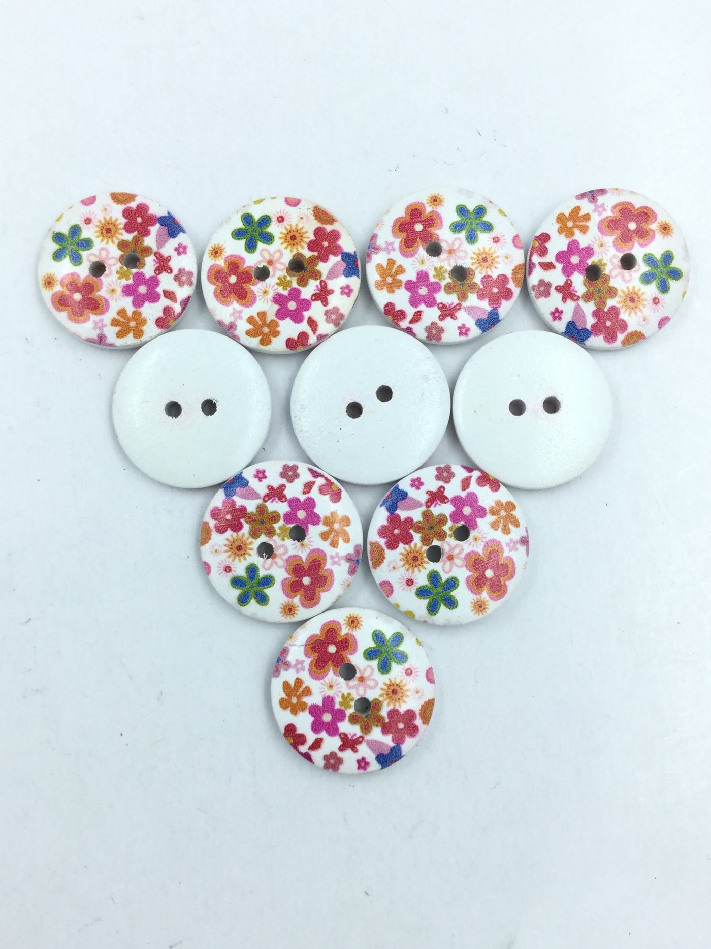 Multicolor Fancy Wooden Button