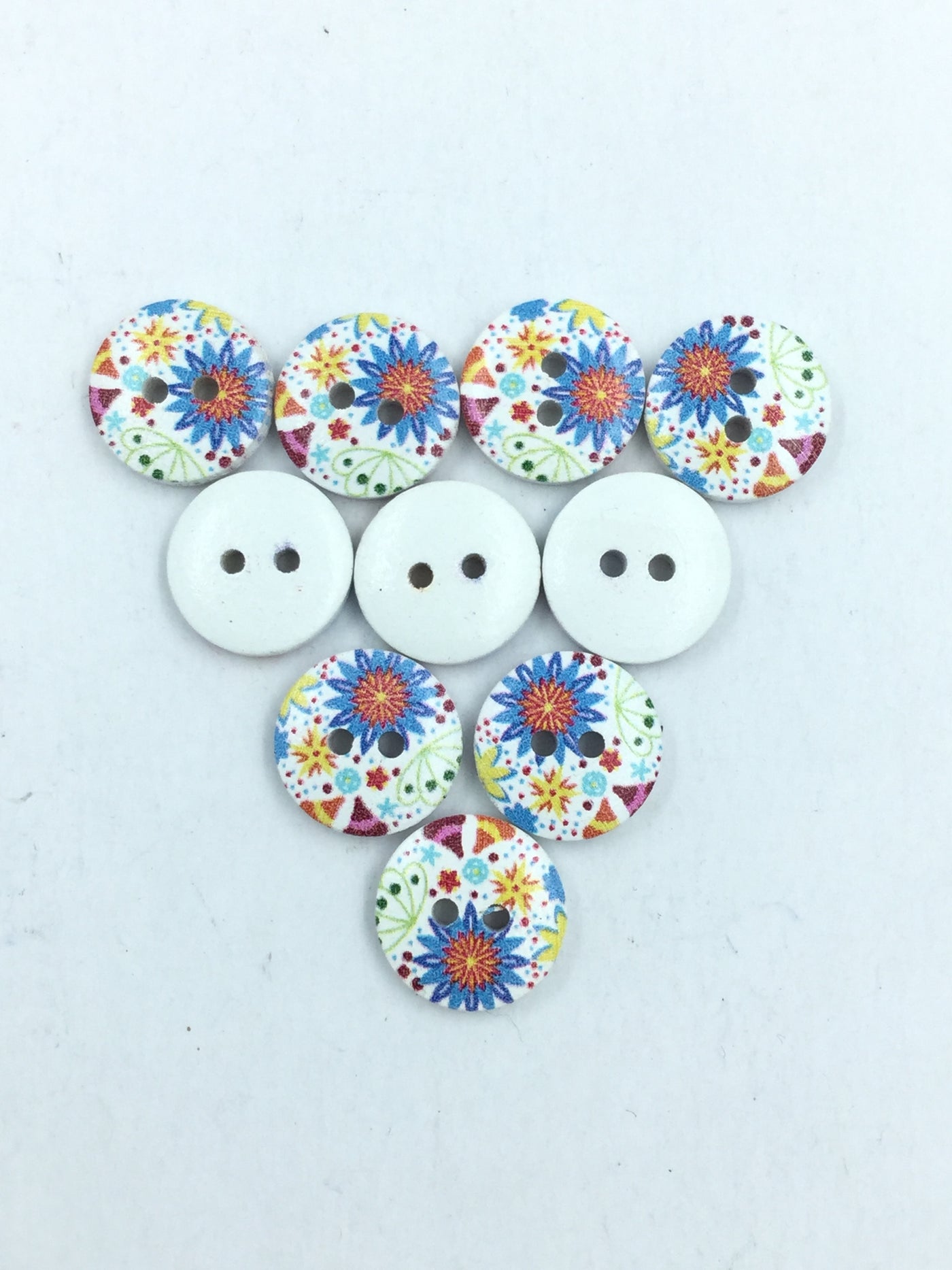 Multicolor 2 Hole Wooden Button