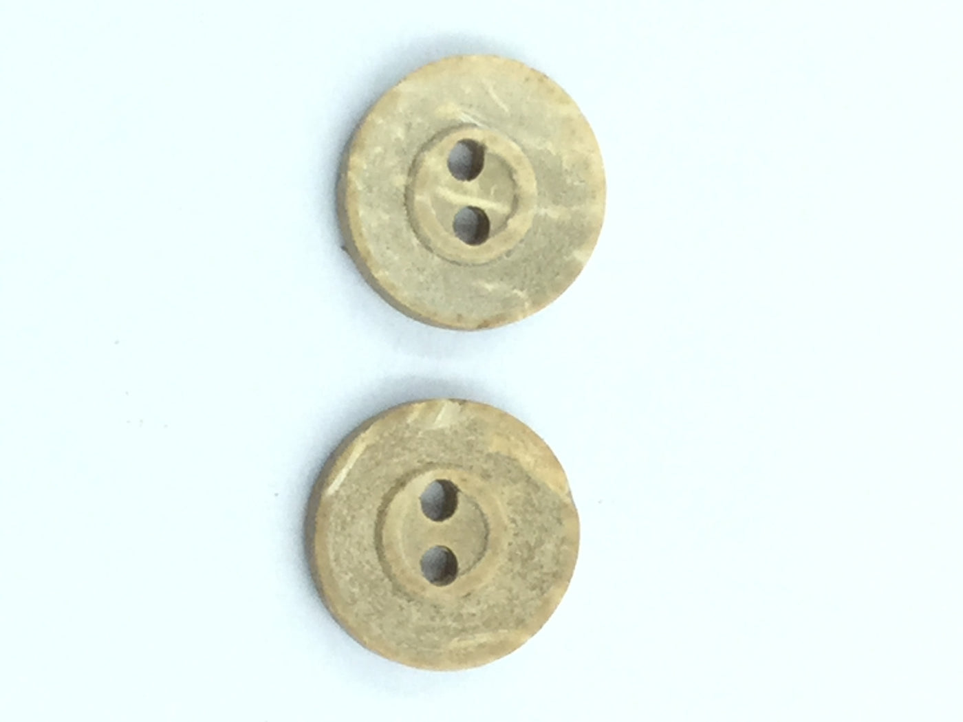 White 2 Hole Wooden Button