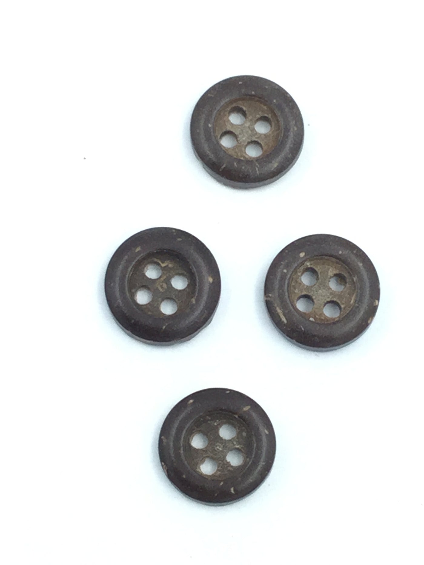 Dark Brown 4 Hole Wooden Button