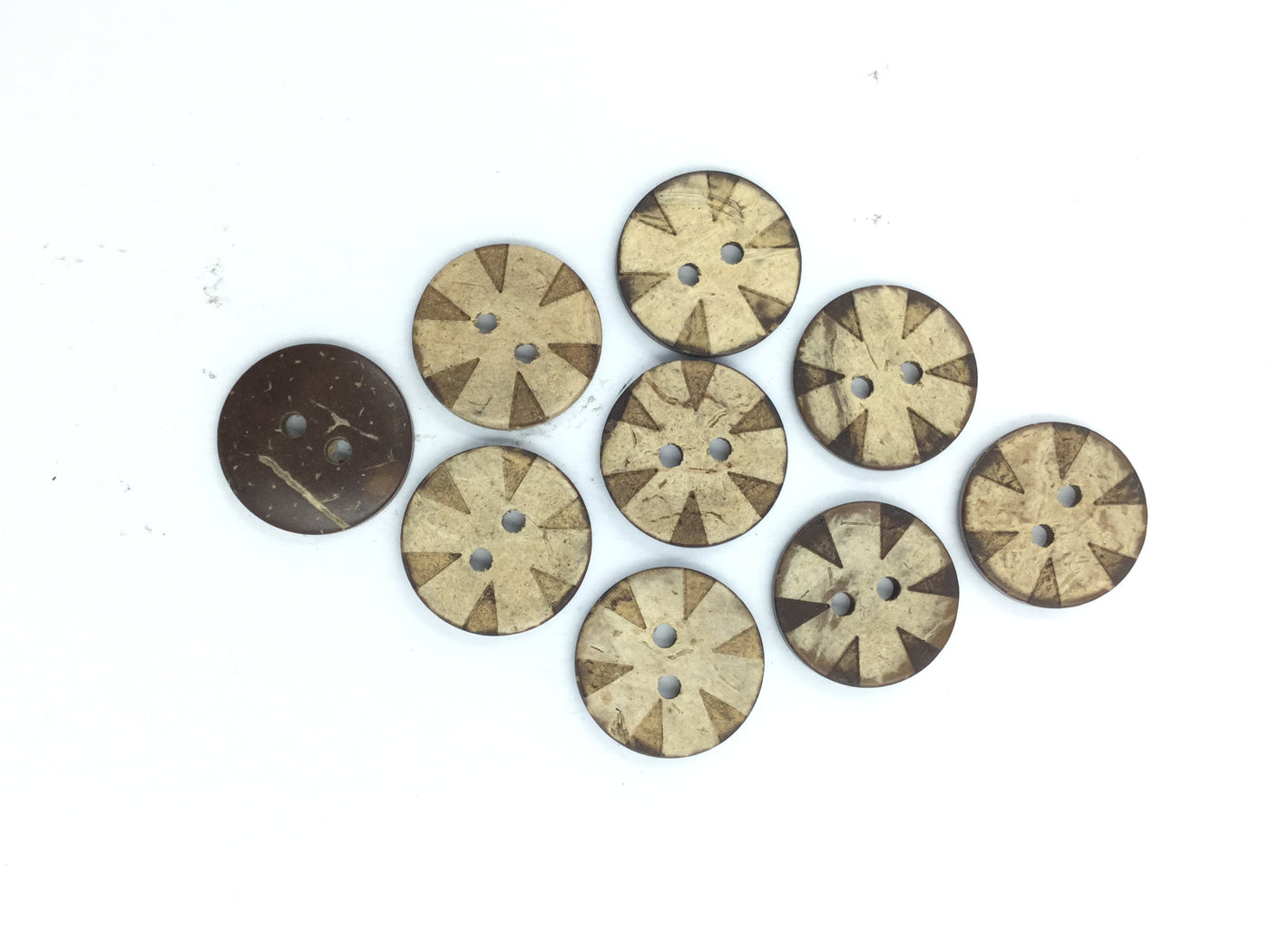 Off-White 2-Hole Circular Wooden Buttons