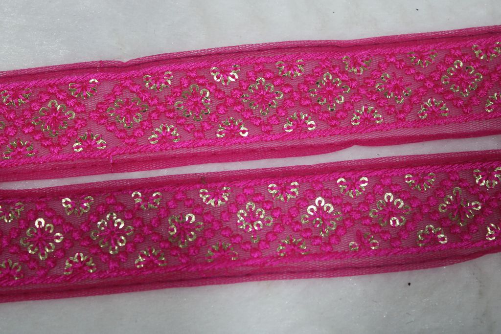 Pink Fancy Threadwork Border