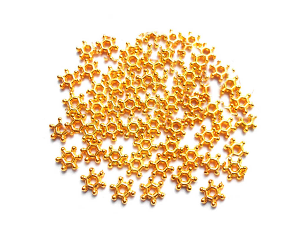 Golden Acrylic Chakri Spacer Beads