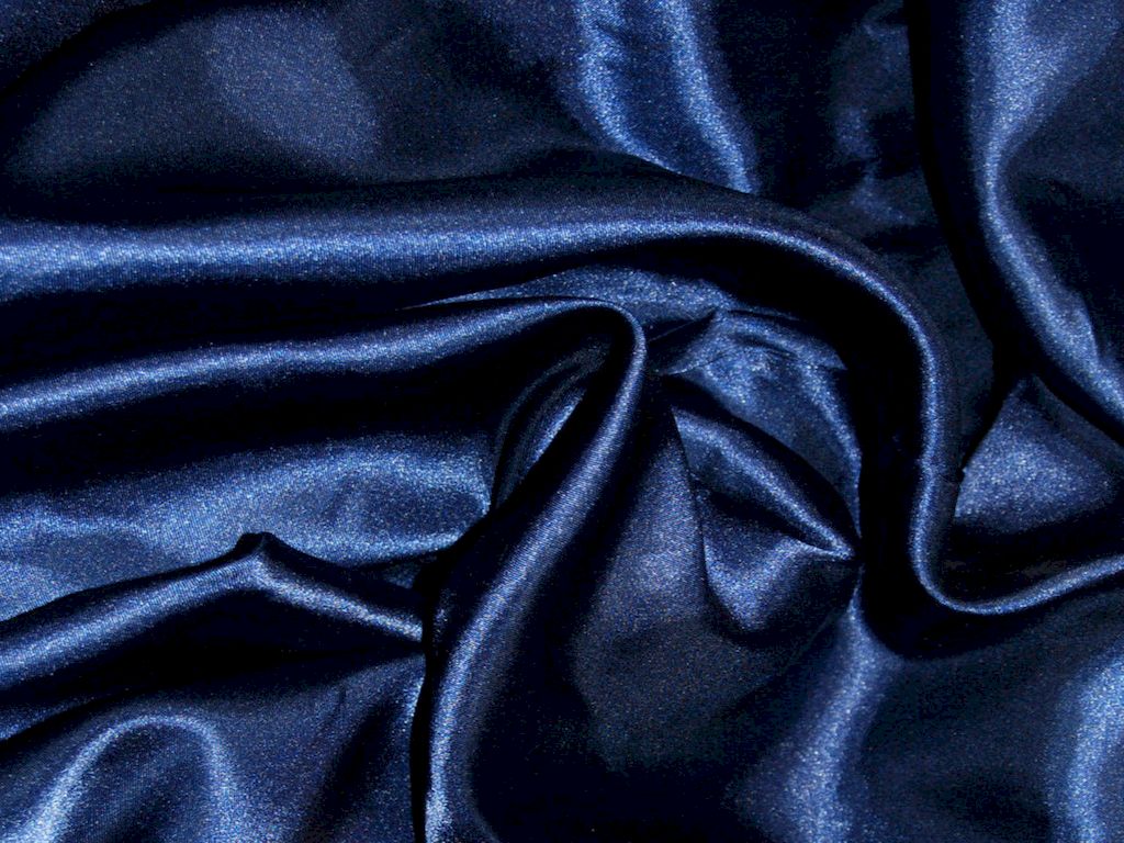 Navy Silky Plain Japan Satin Fabric