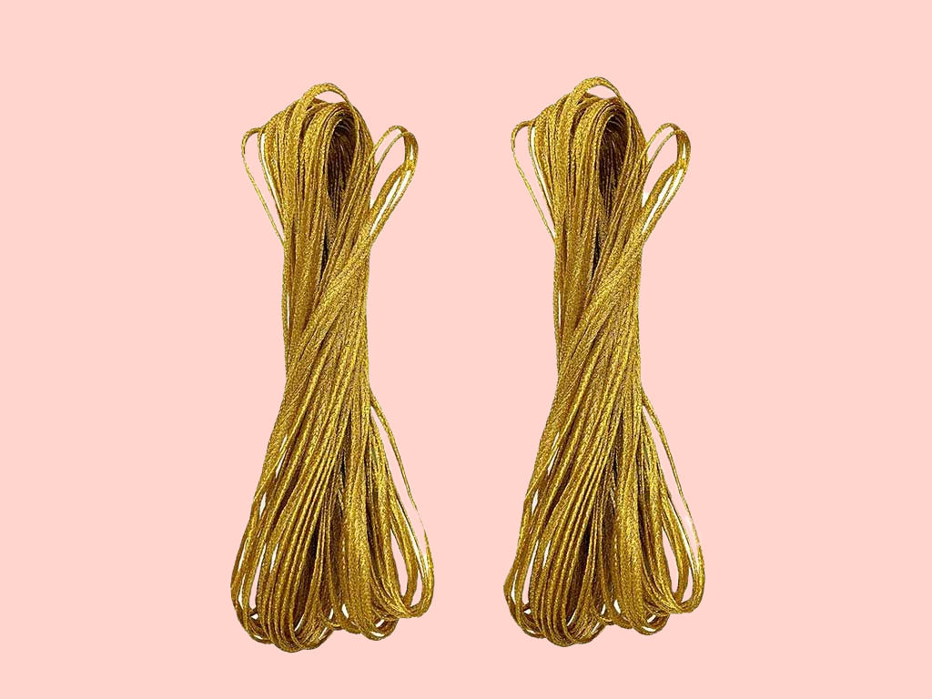 Golden Metallic Soutache Braided Zari Cords