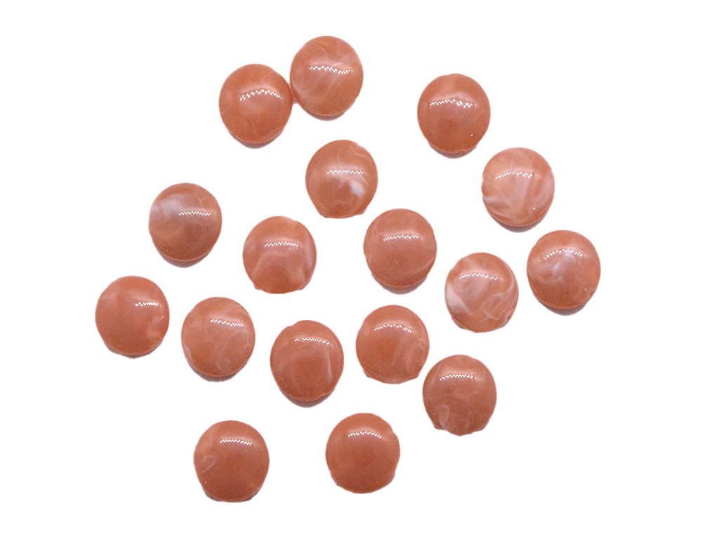 Light Brown Circular Shaped 2 Hole Plastic Acrylic Beads