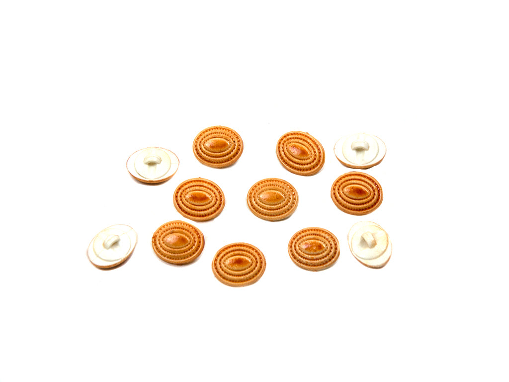 Light Orange Oval Plastic Buttons