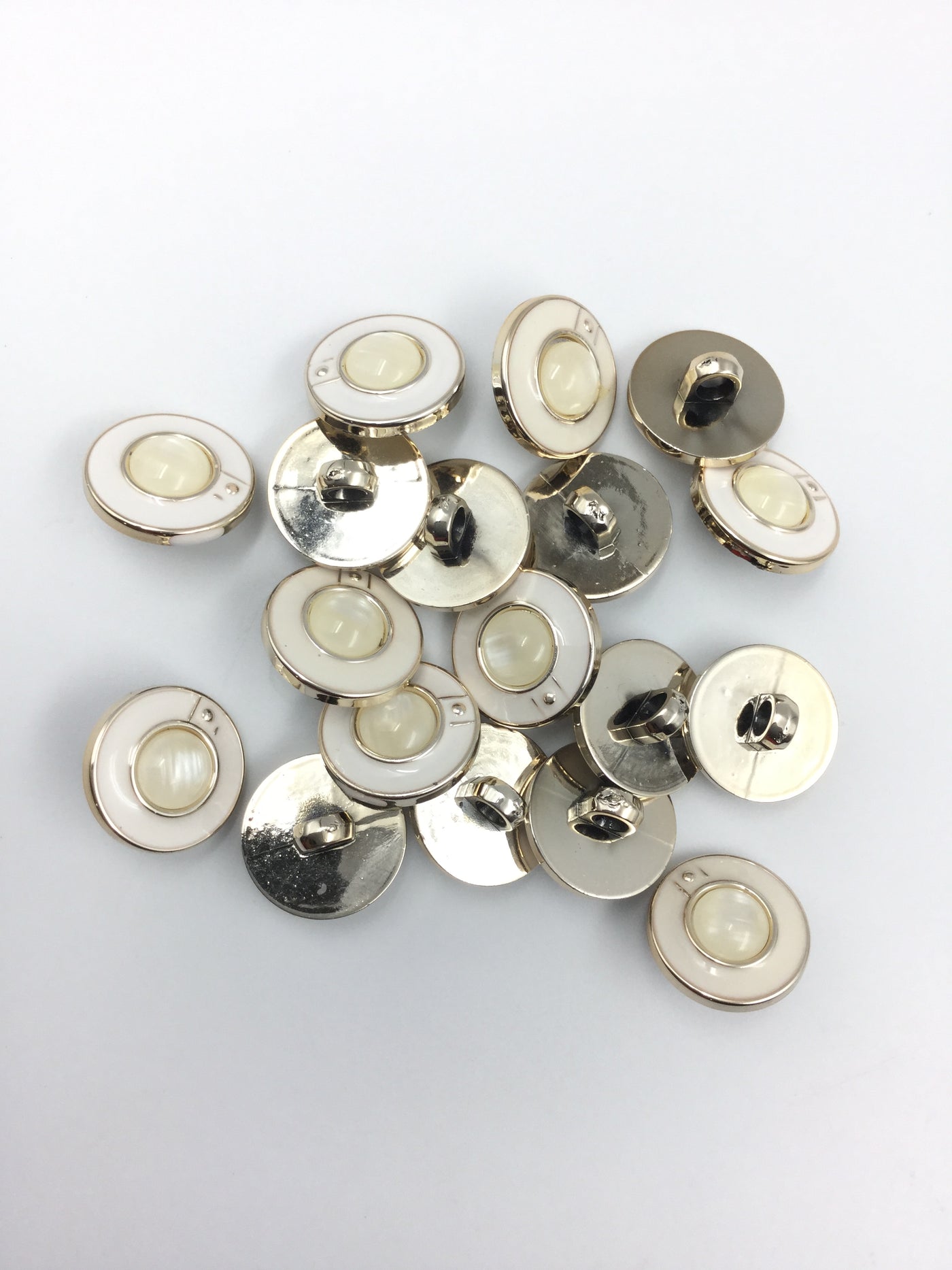 White & Golden Unique Designed Buttons