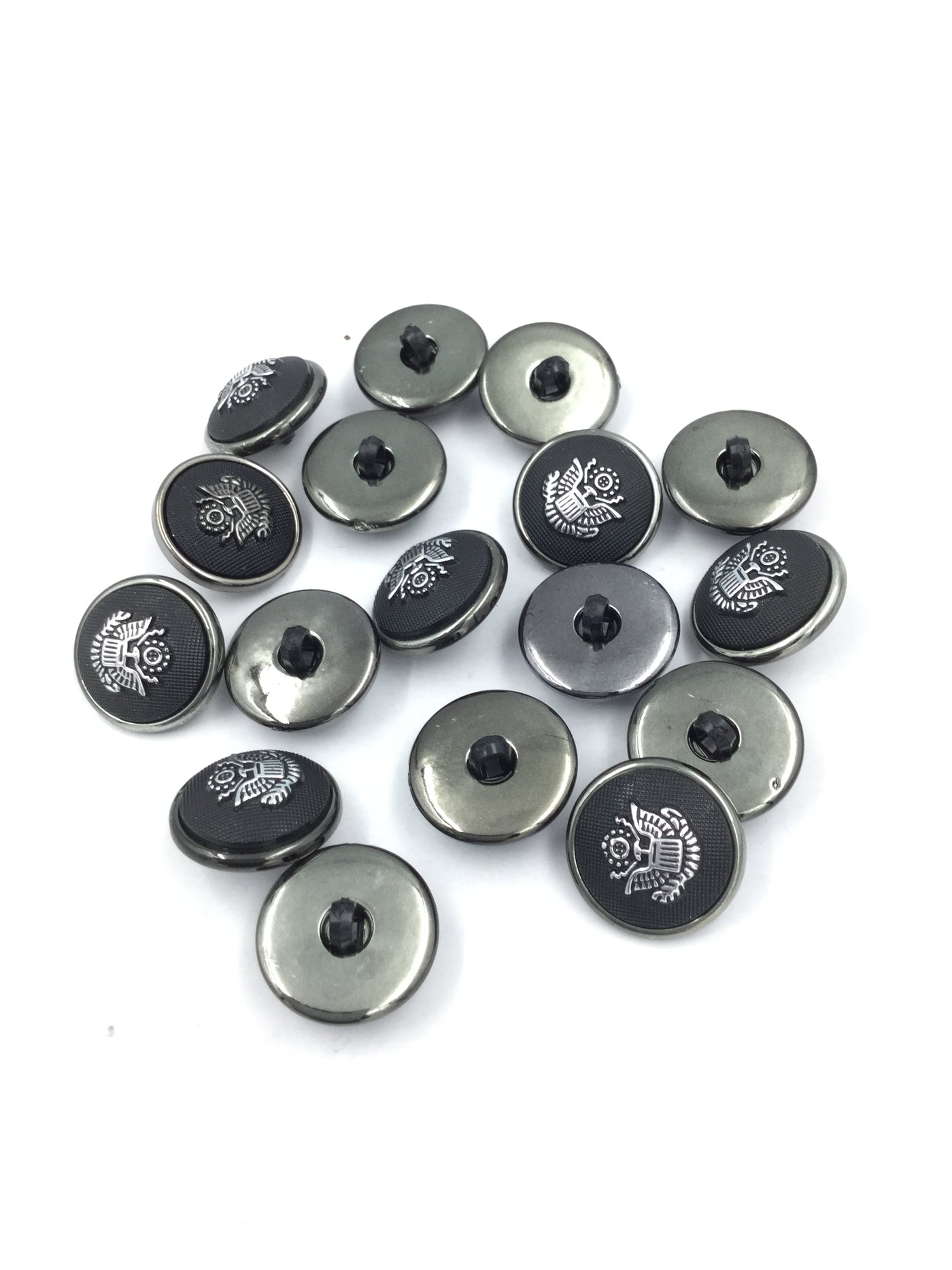 Black & Silver Button