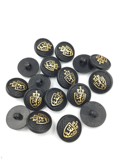 Black & Golden Fancy Button